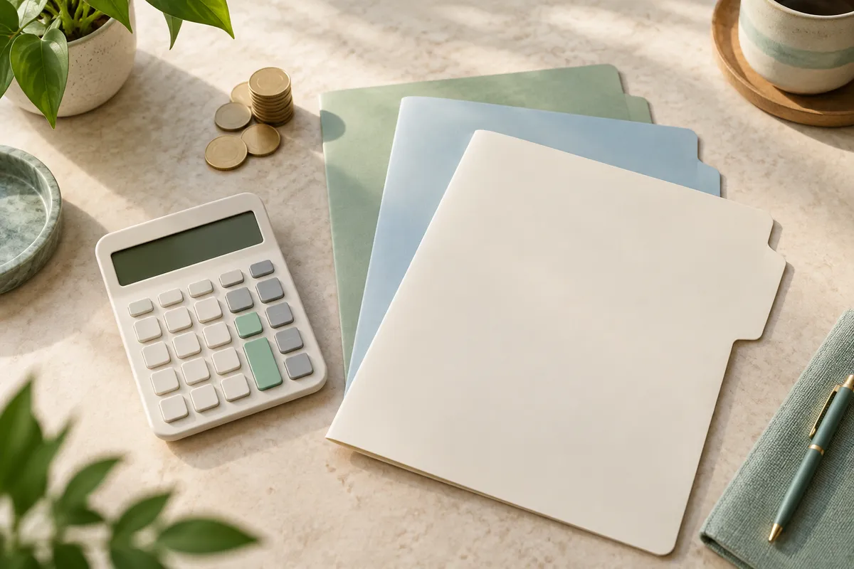Calculator and folders for comparing treatment budgets